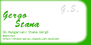 gergo stana business card